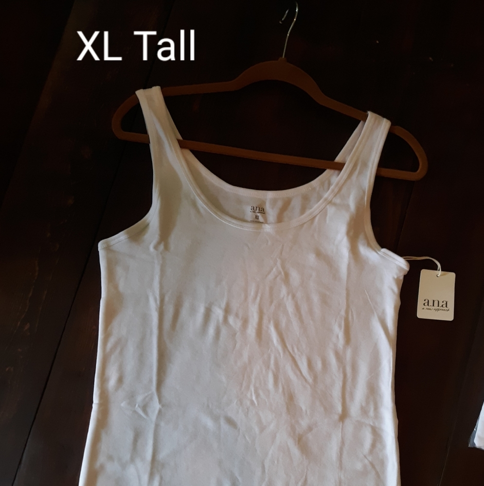 A.N.A. Womens tank top, sz XL Tall, White NEW